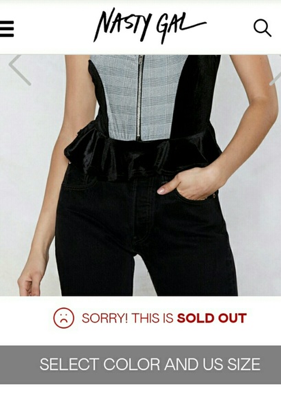 Bodysuit Velvet Zip Peplum Black White US Size 4 - Picture 5 of 6